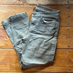 LOFT Cropped Green Jean